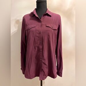 Eddie Bauer Deep Purple Classic Fit Shirt